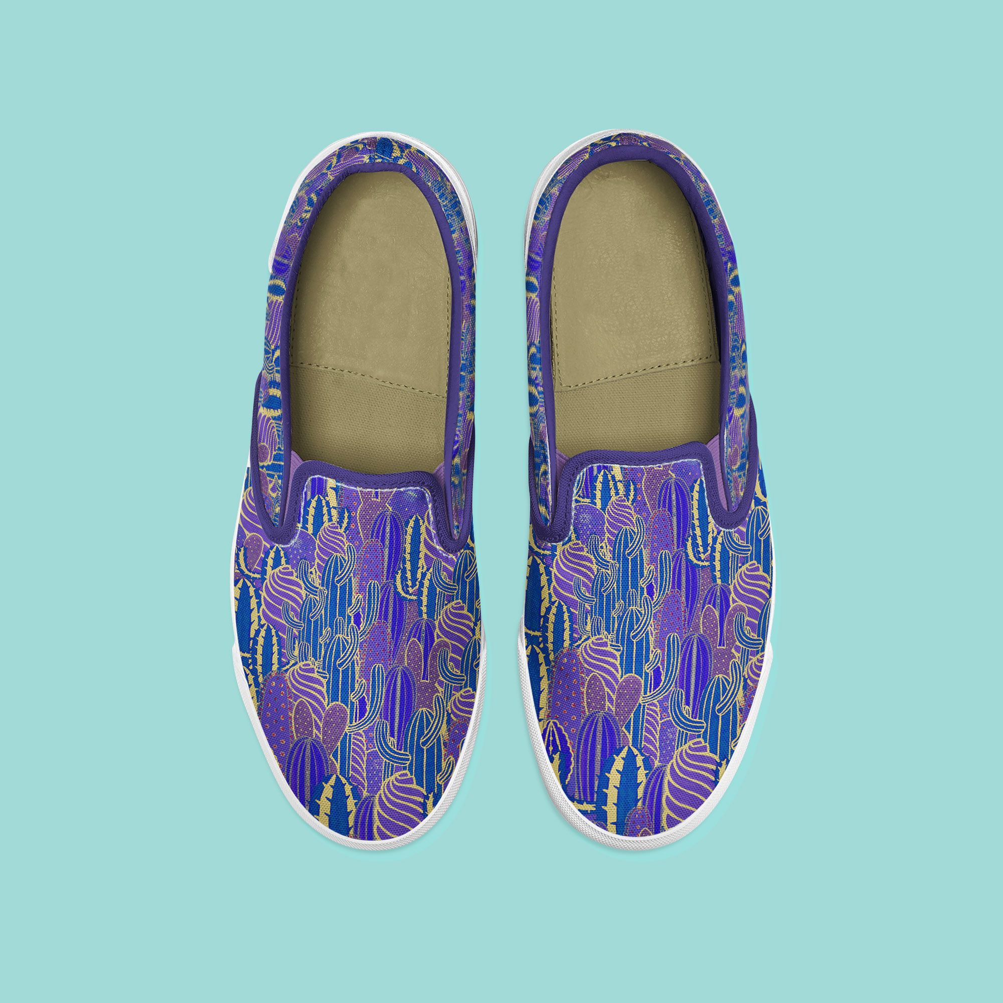 Chaussures motif cactus par Florie Nguyen Van, illustration au posca