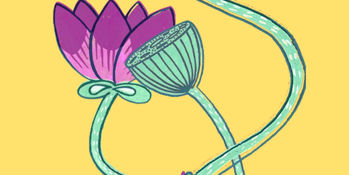 lotus dessinés au posca inspiré de l'Inde