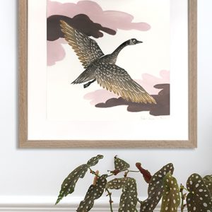 Linogravure oie, Florie Nguyen Van