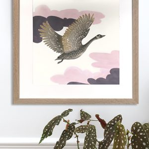 Linogravure oie, Florie Nguyen Van